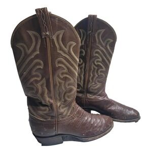 Vintage Tony Lama‎ Ostrich Boots Style 1889 Size 6.5 Western Boots